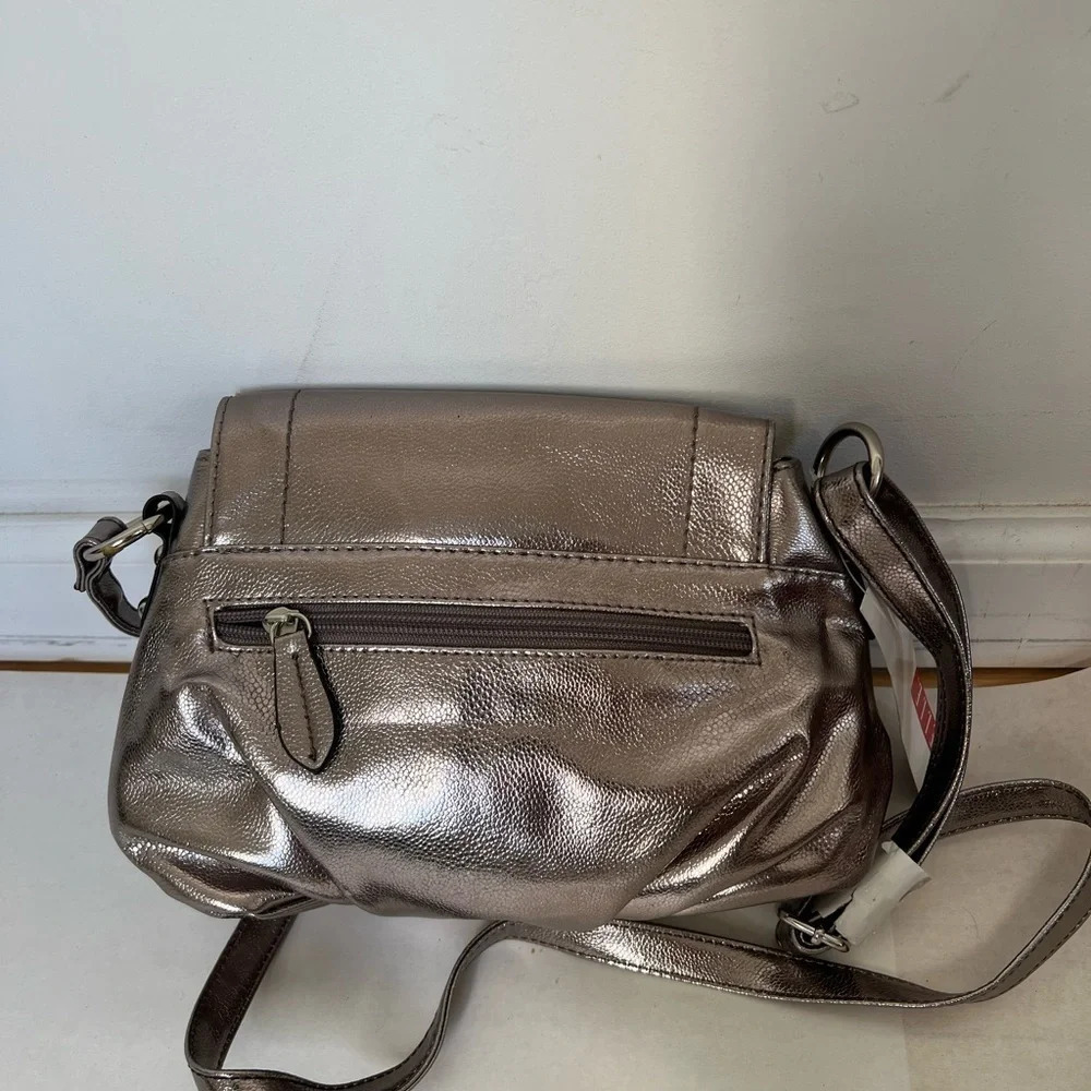Elle Silver Elegant Crossbody Bag /Crossbody Purse / Travel Handbag NWT - Picture 2 of 11